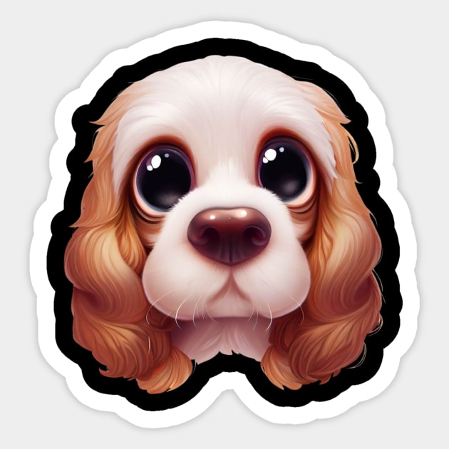 Fur-ever Clumber Spaniel Sticker by Art By Mojo